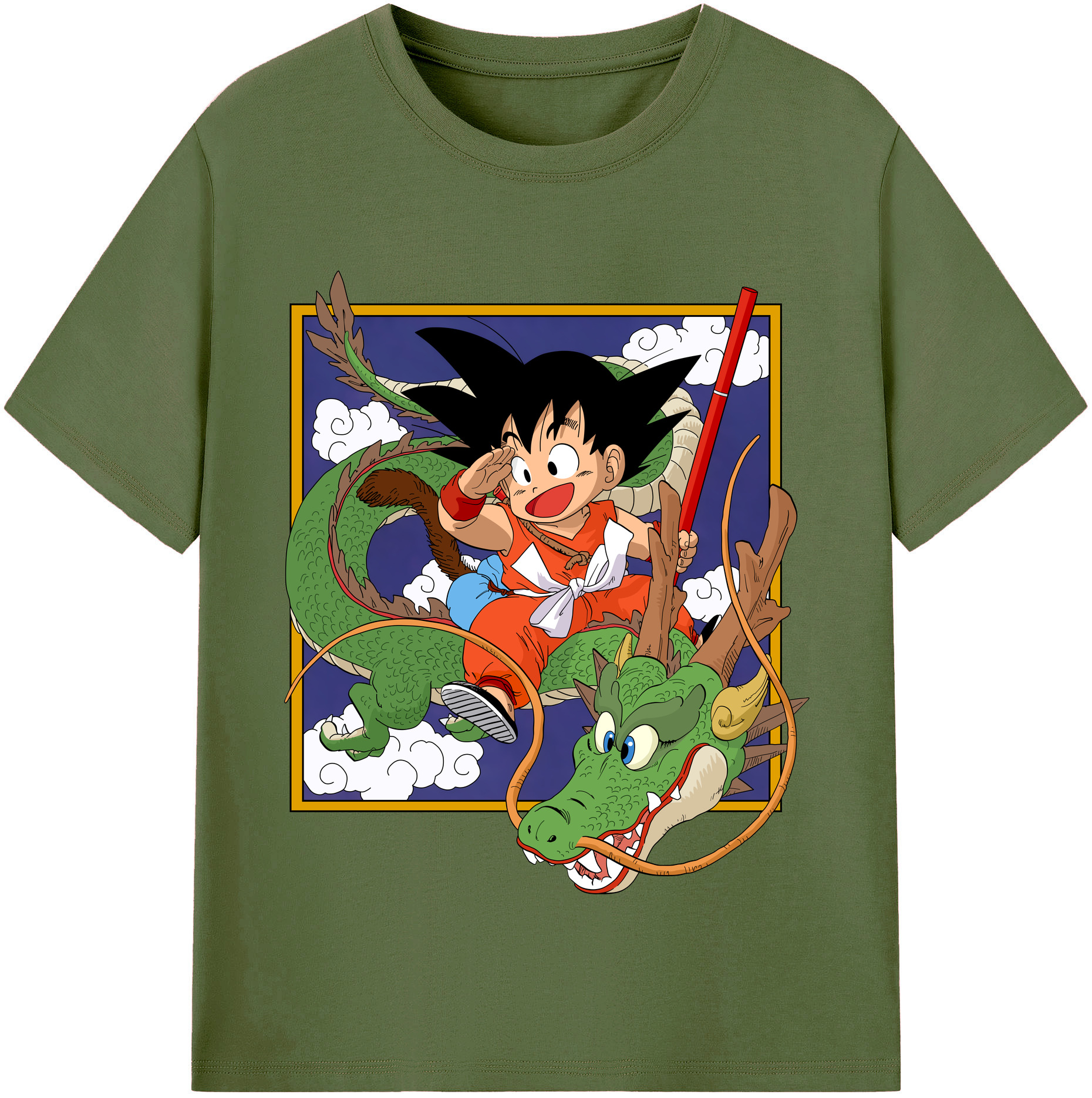 （画像用） ドラゴンボール 孫悟空（そん ごくう）Son Goku カカロット DRAGON BALL Kakarotto 綿100％半袖Tシャツ（フロントプリント）